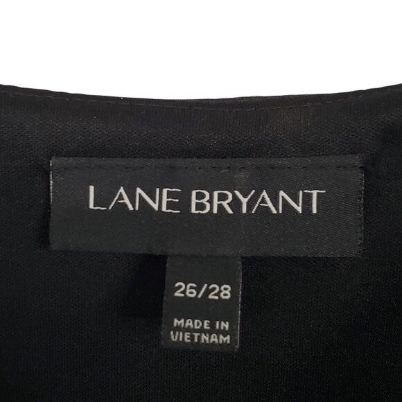 Lane Bryant 26 28 Dress Chiffon Polka Dot Maxi Flutter Sleeve Smocked Waist Lace - Picture 8 of 14